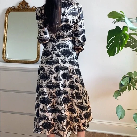 Reformation Maple Dress Elysian 100% Silk Size 0